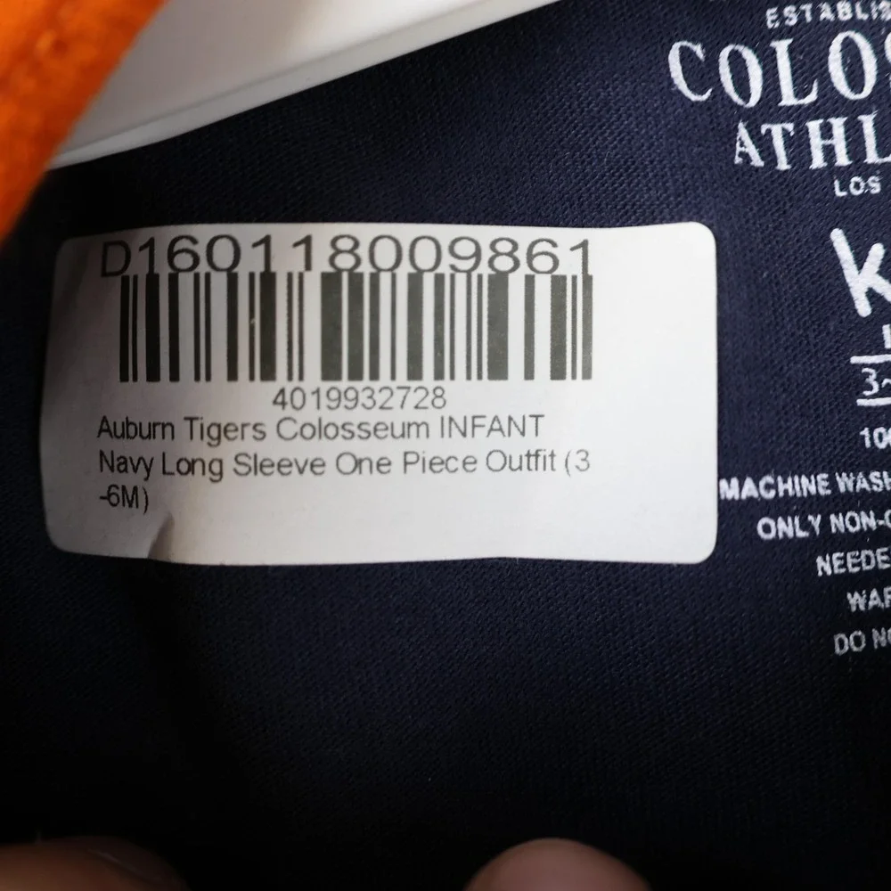 Auburn Tigers Bodysuit Infant One Piece 3-6M NCAA Football Kids Outfit Baby Gift